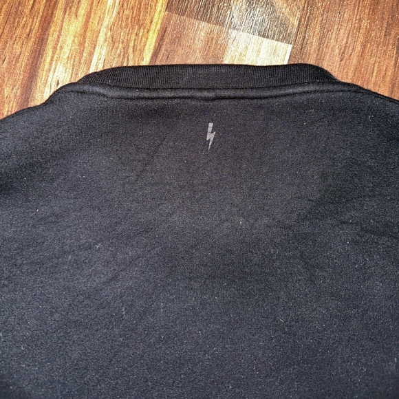 NEIL BARRETT Contrasting Thunderbolts Slim Fit Side Zips Sweater Medium READ - Picture 7 of 14